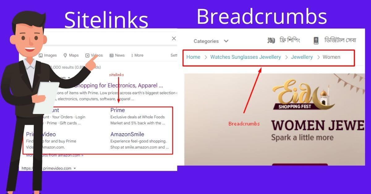 How to get Sitelinks and Breadcrumbs