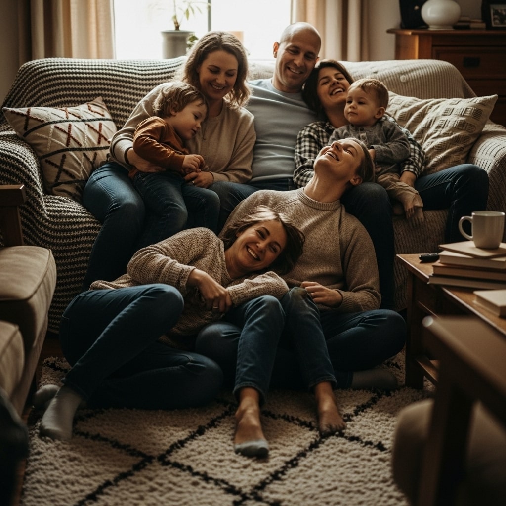 Cozy Indoor Family Moment