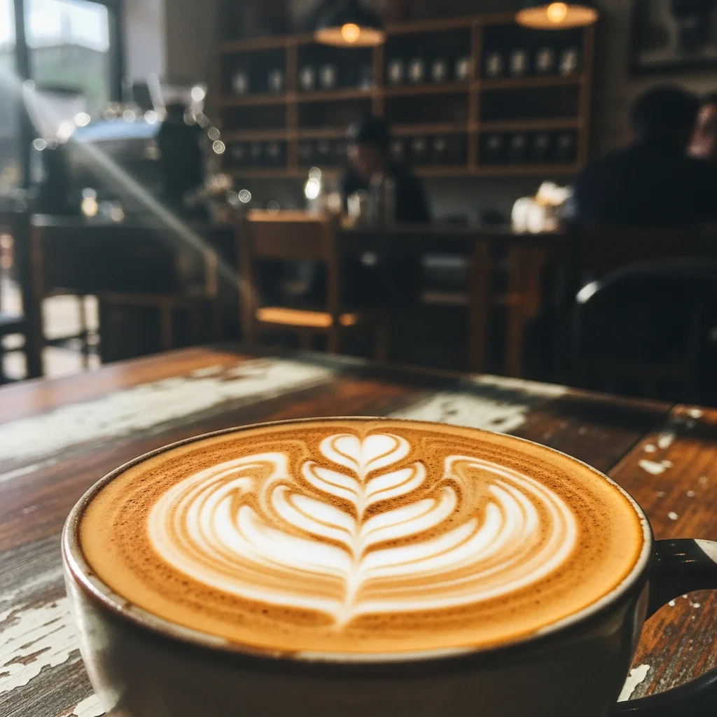 Perfect Latte Art Close-Up