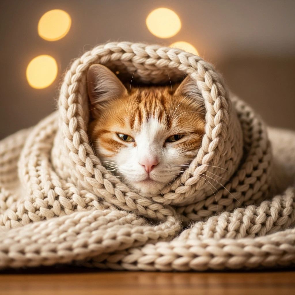 Blanket Burrito Cat