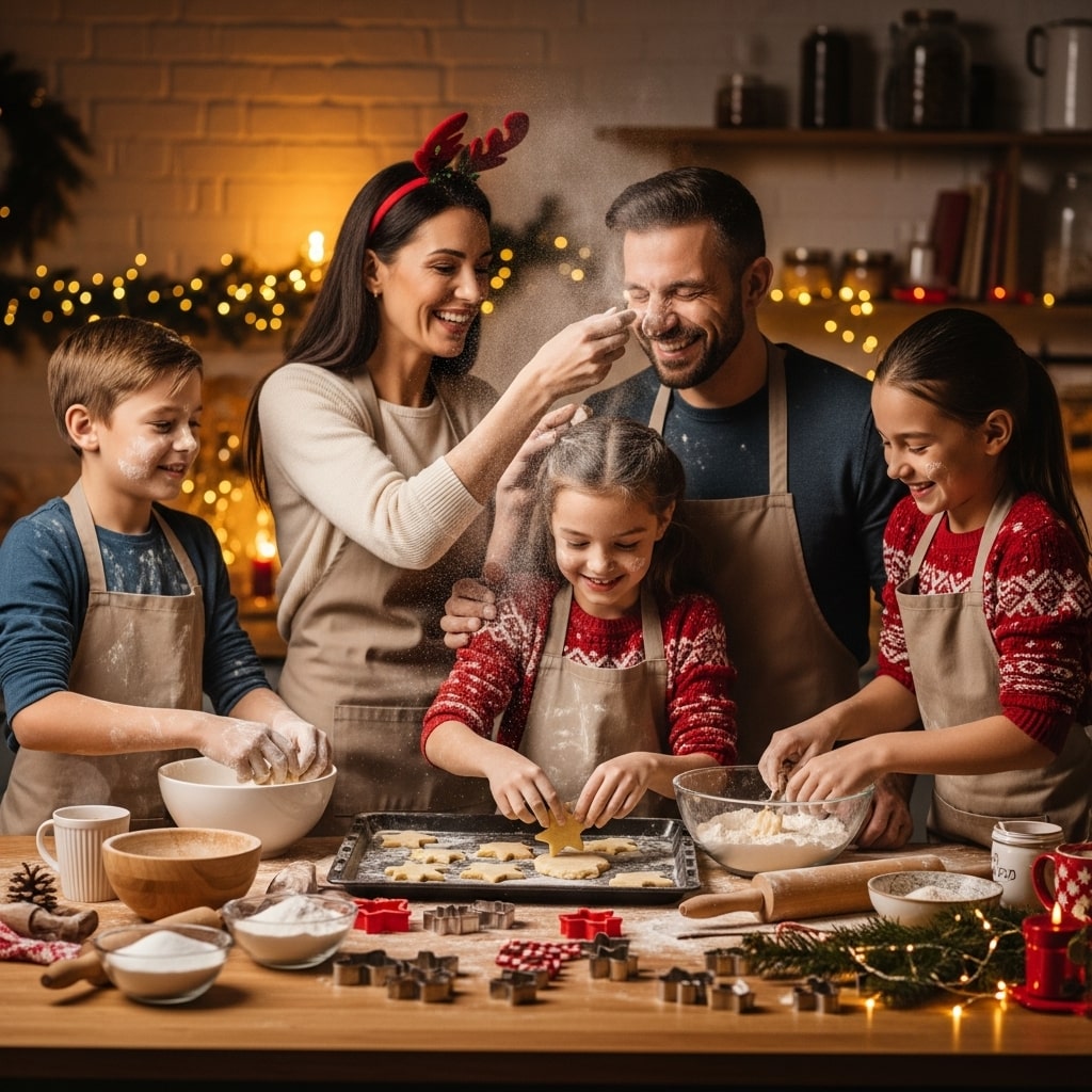 Candid Christmas Baking