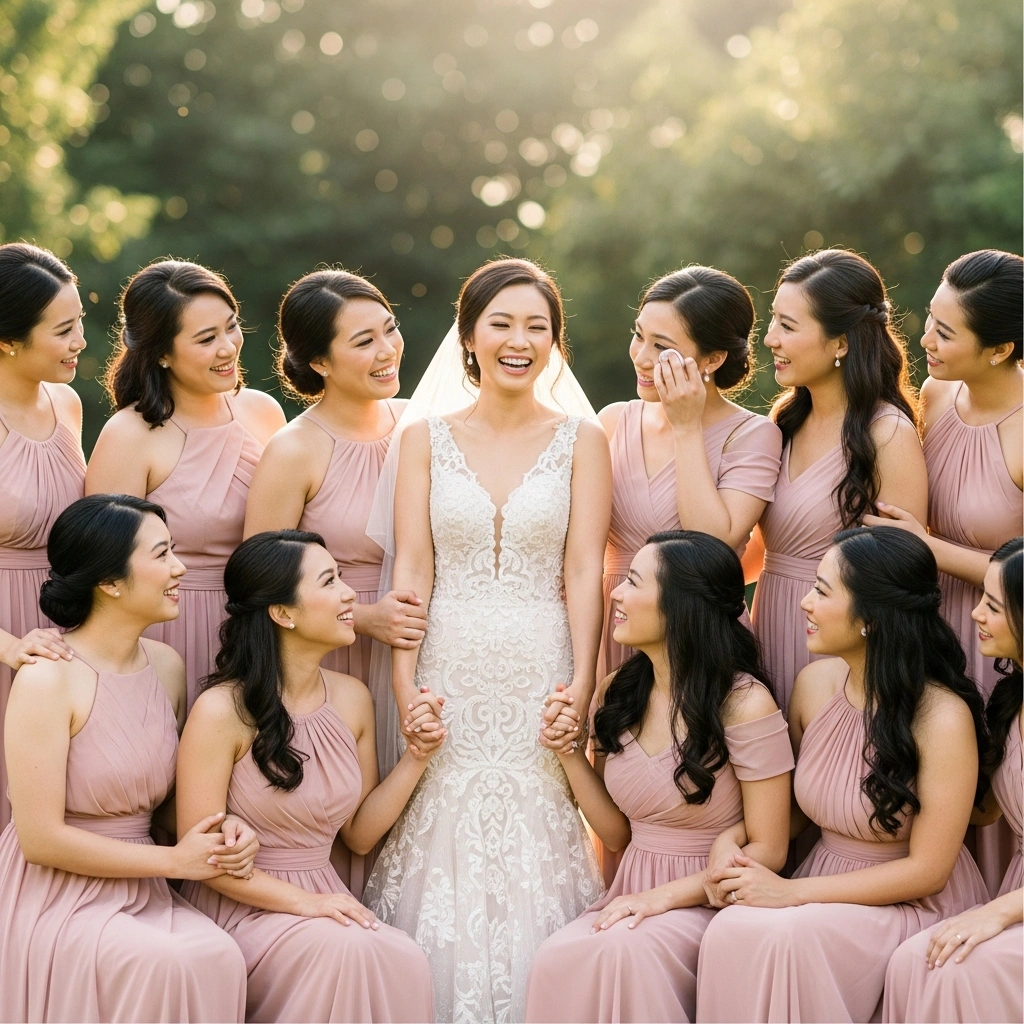 Bride with Bridesmaids