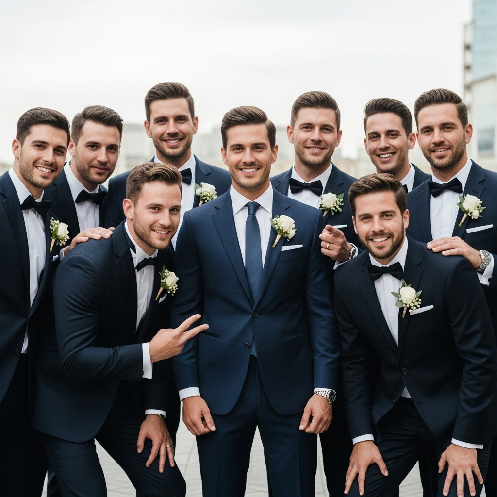 Groom with Groomsmen