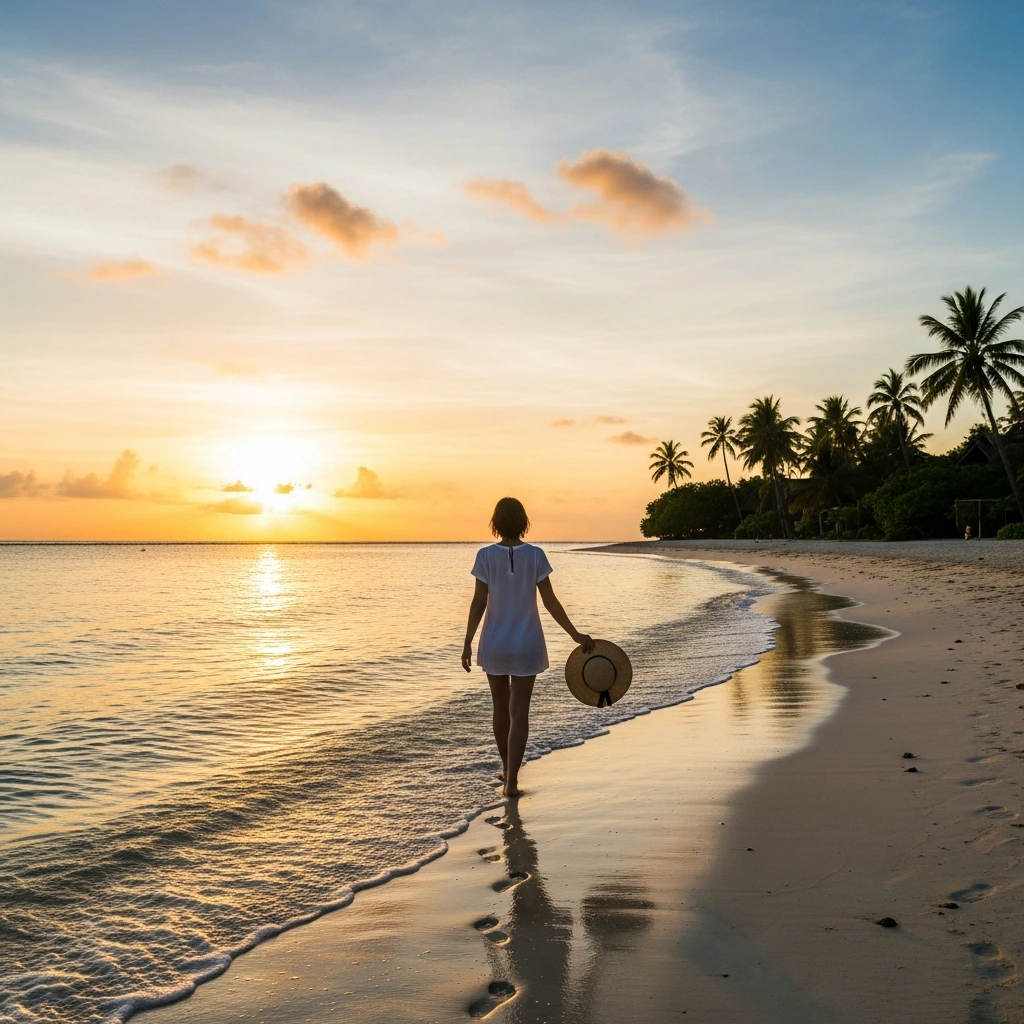 Beach Walking Serenity