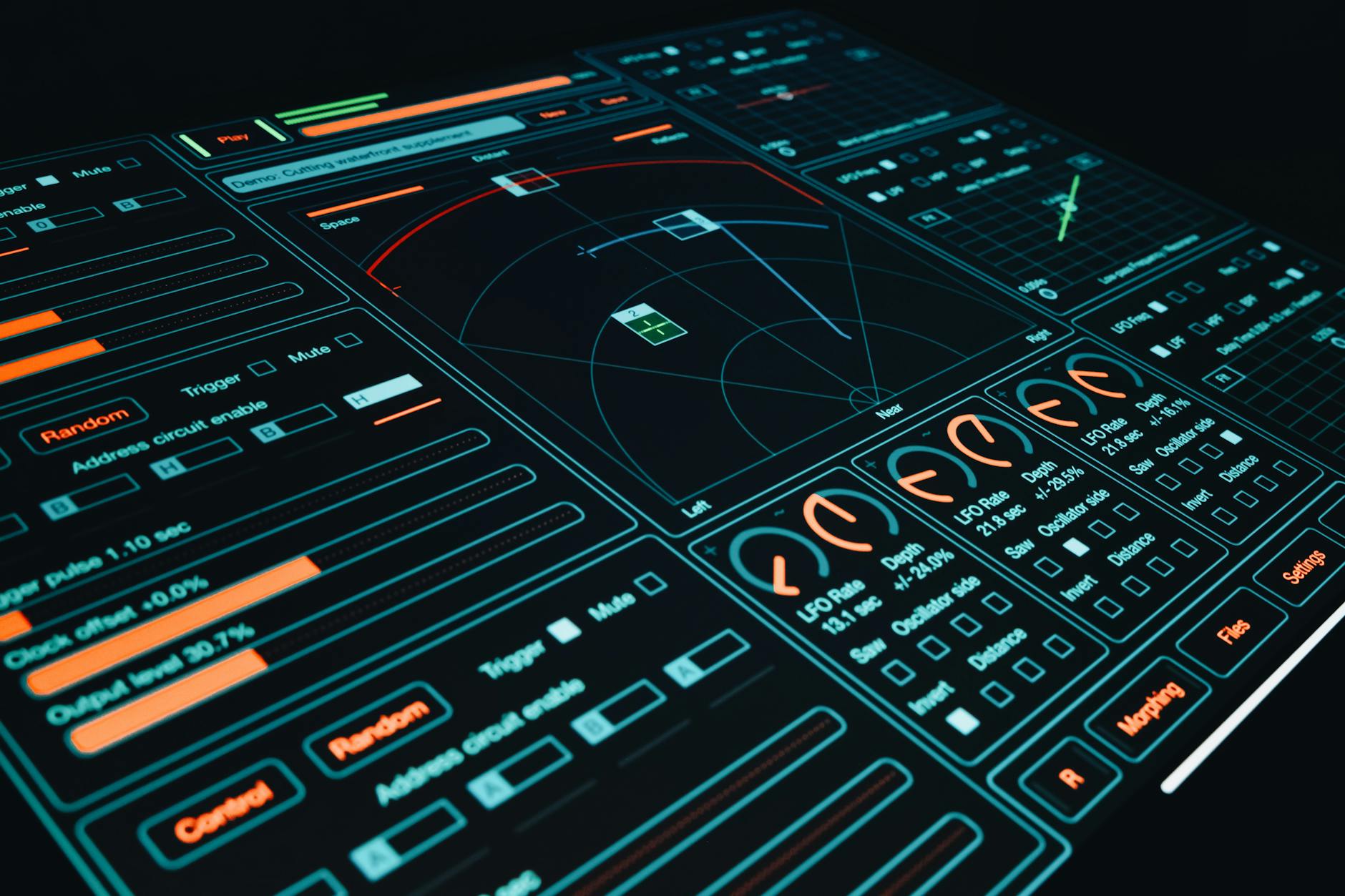 Dynamic digital interface showcasing technology with interactive design elements and controls. — pijushsaha.com