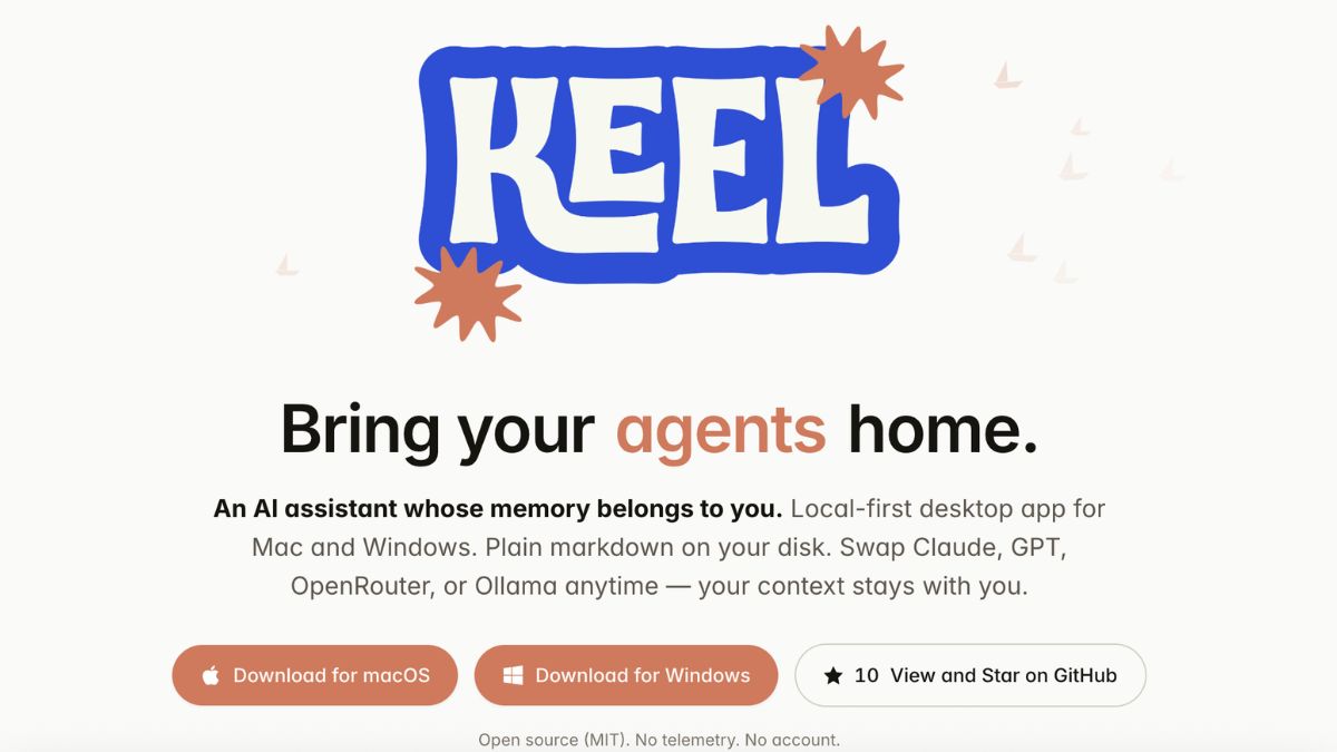 keel AI assistant whose memory belongs to you