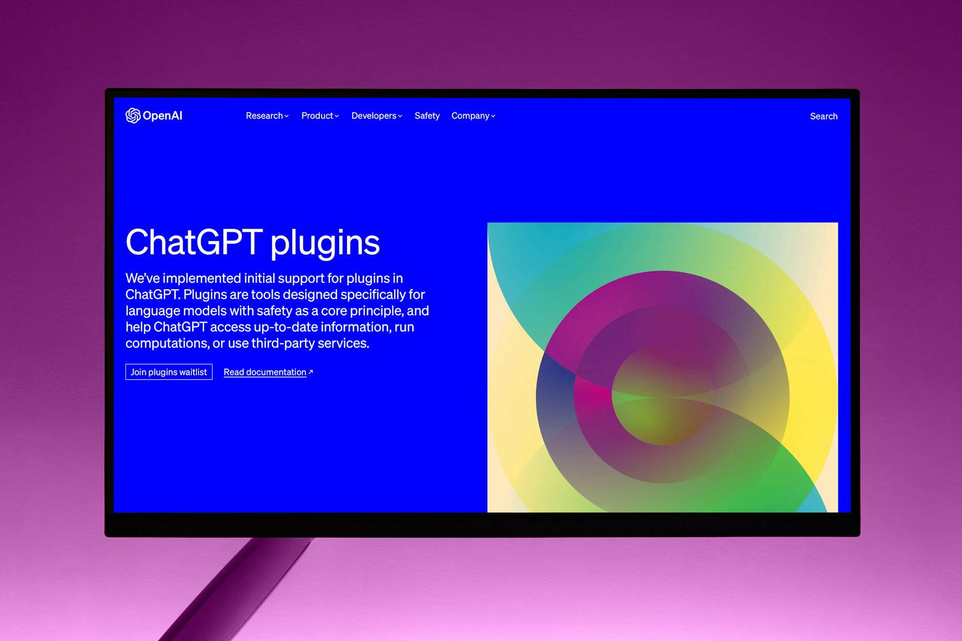 A contemporary screen displaying the ChatGPT plugins interface by OpenAI, highlighting AI technology advancements. — pijushsaha.com
