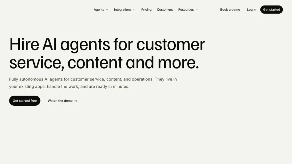 eesel AI homepage screenshot