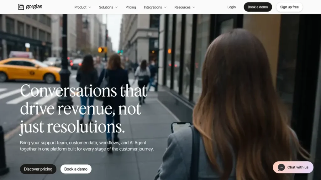 Gorgias homepage screenshot