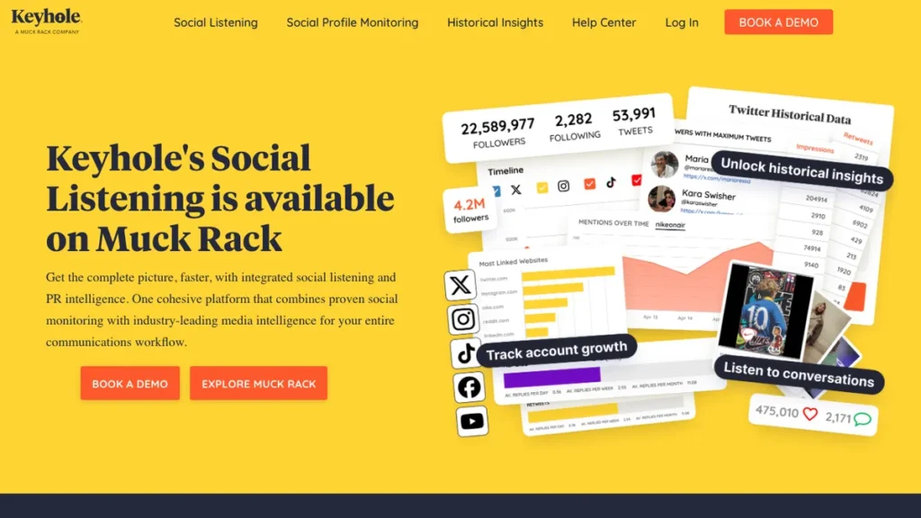 Keyhole homepage screenshot