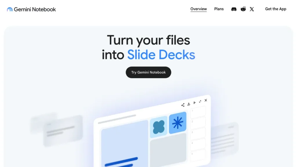 NotebookLM homepage screenshot