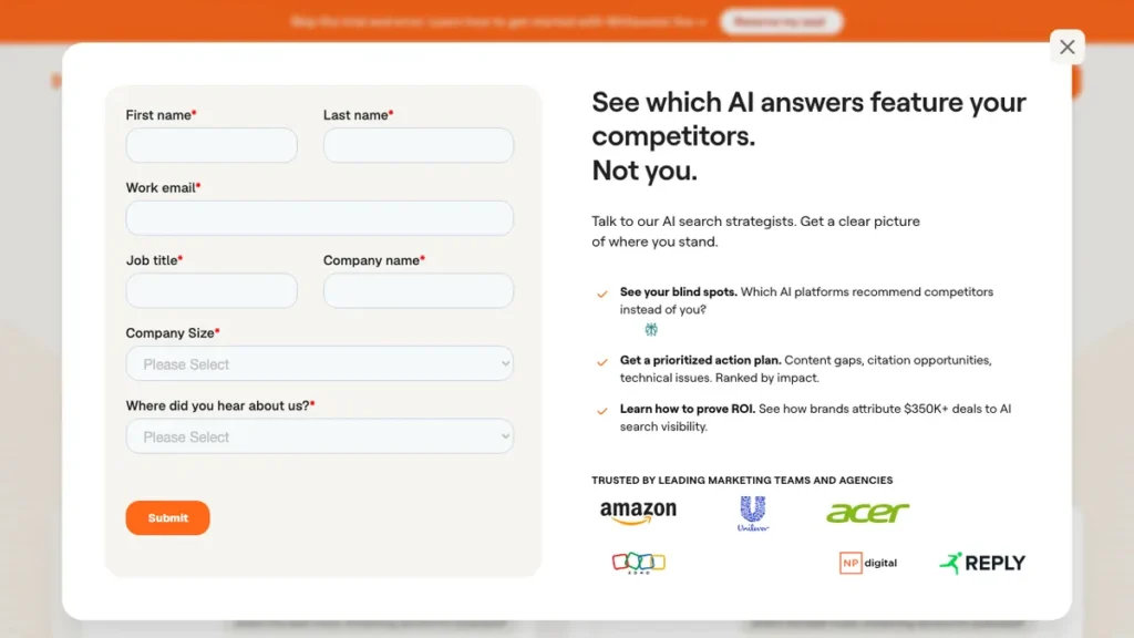Writesonic homepage screenshot