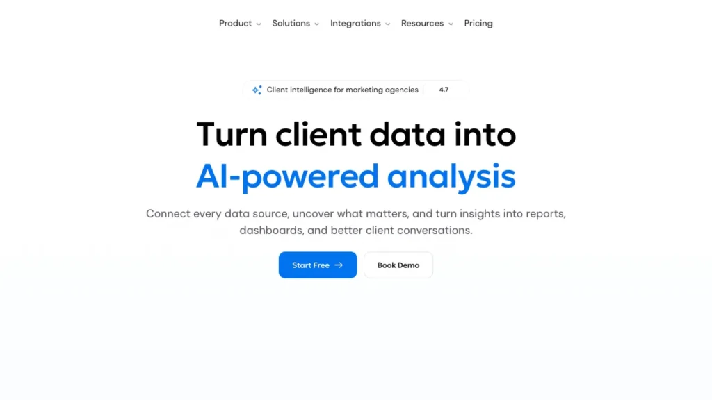 AgencyAnalytics homepage screenshot