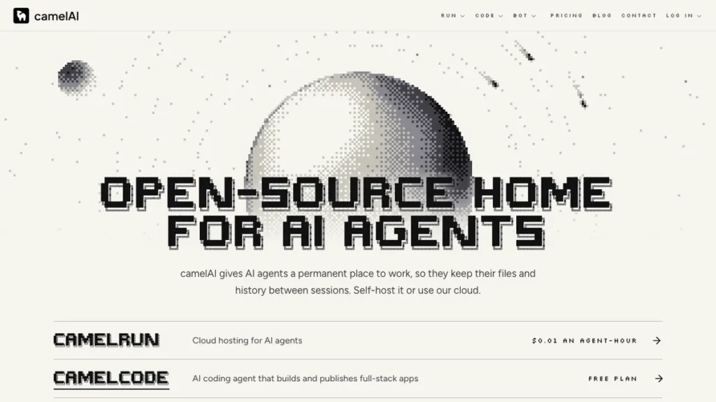 camelAI homepage screenshot