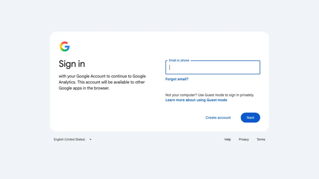 Google Analytics 4 homepage screenshot