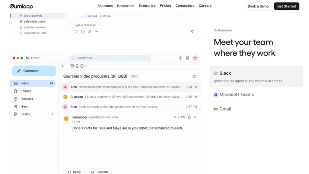 Gumloop homepage screenshot