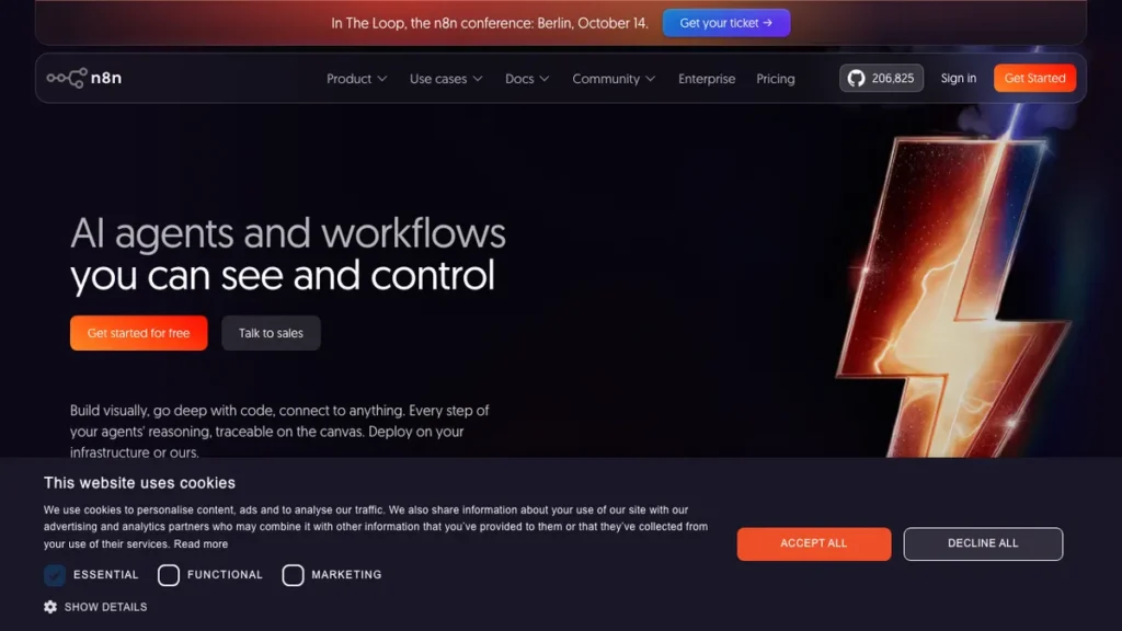 n8n homepage screenshot