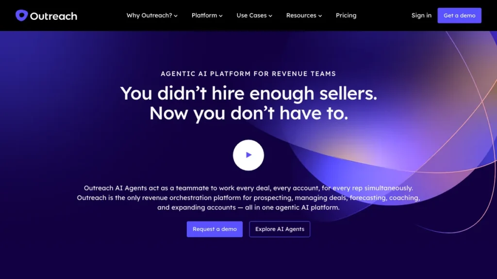 Outreach homepage screenshot