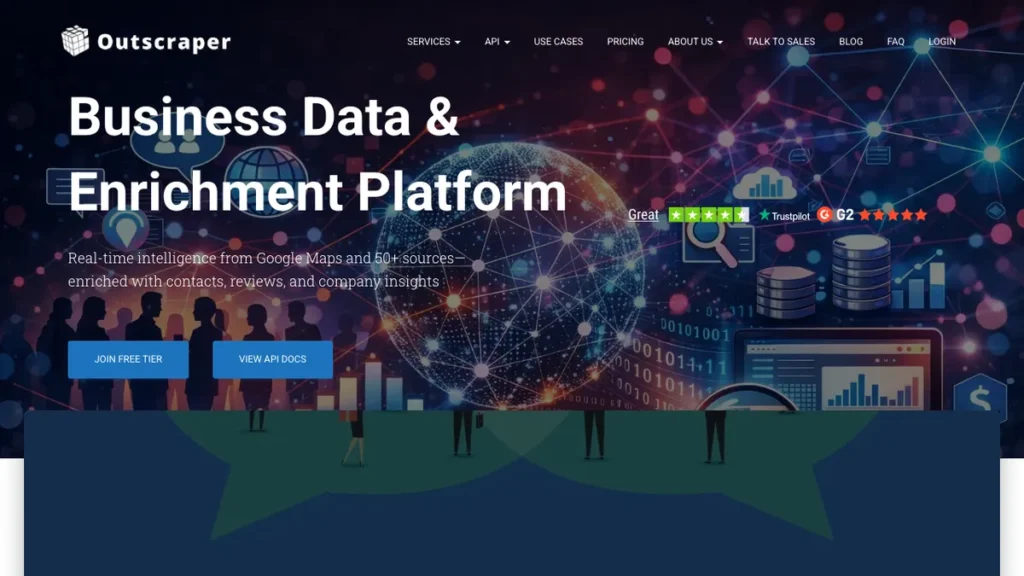 Outscraper homepage screenshot