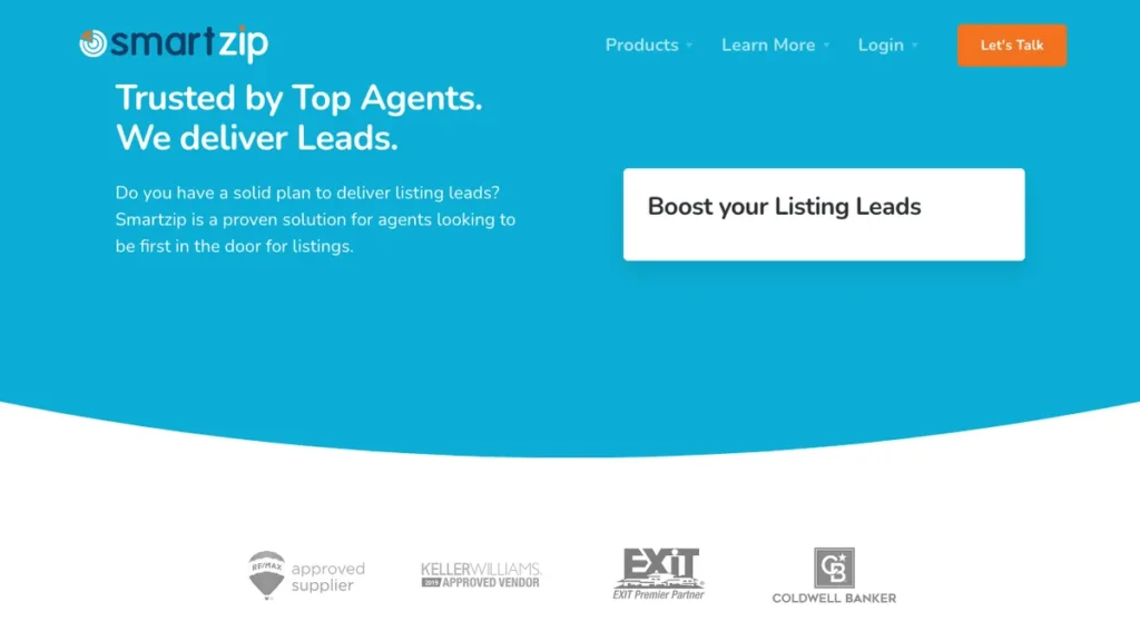 SmartZip homepage screenshot