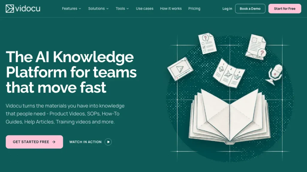 Vidocu homepage screenshot