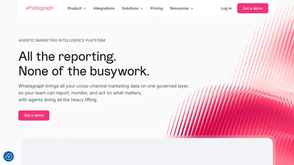 Whatagraph homepage screenshot