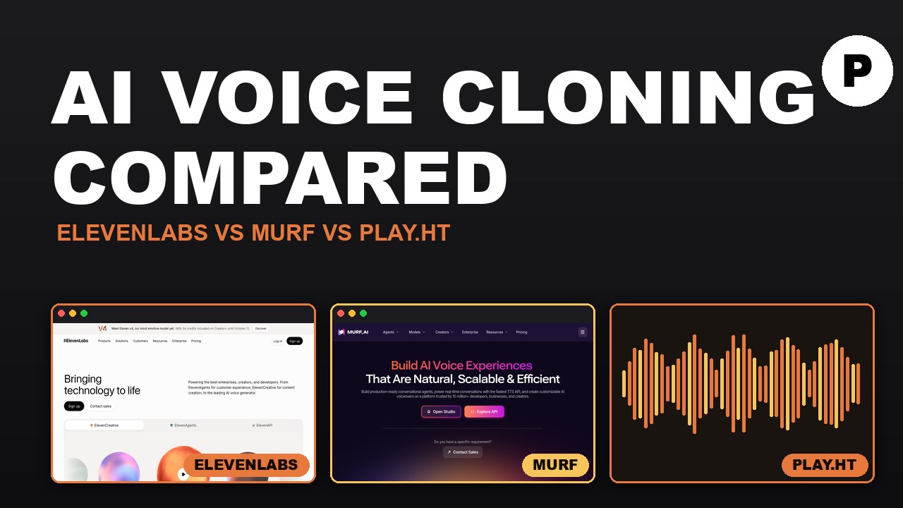 AI voice cloning compared: ElevenLabs vs Murf vs Play.ht