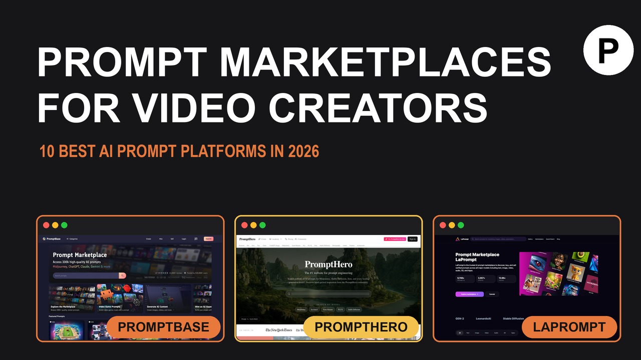 10 best AI prompt marketplaces for video creators in 2026