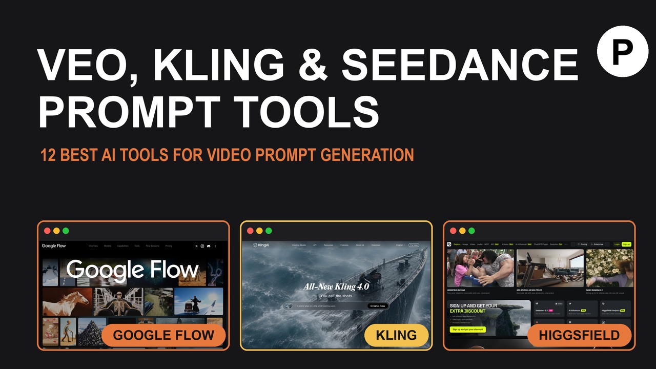 12 best AI tools for Veo 3, Kling and Seedance prompt generation