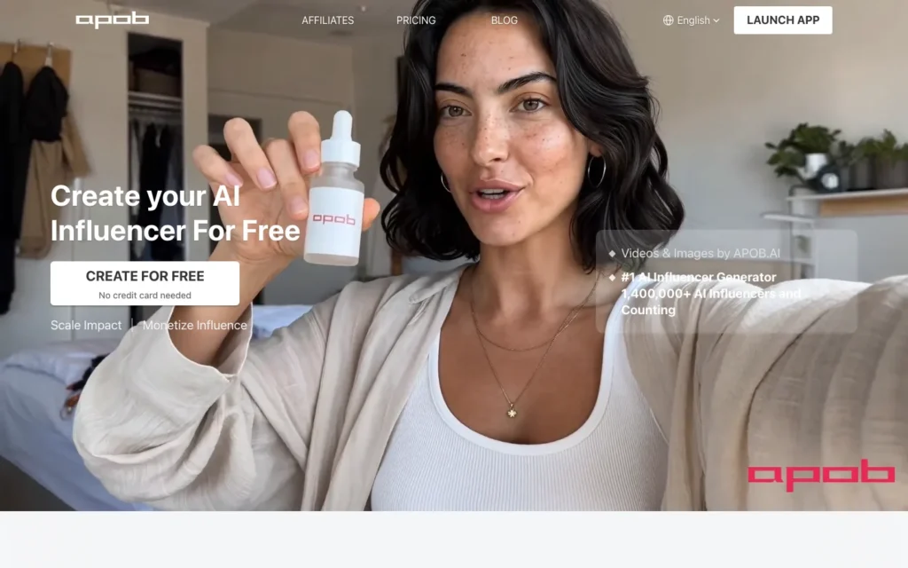 APOB AI homepage screenshot