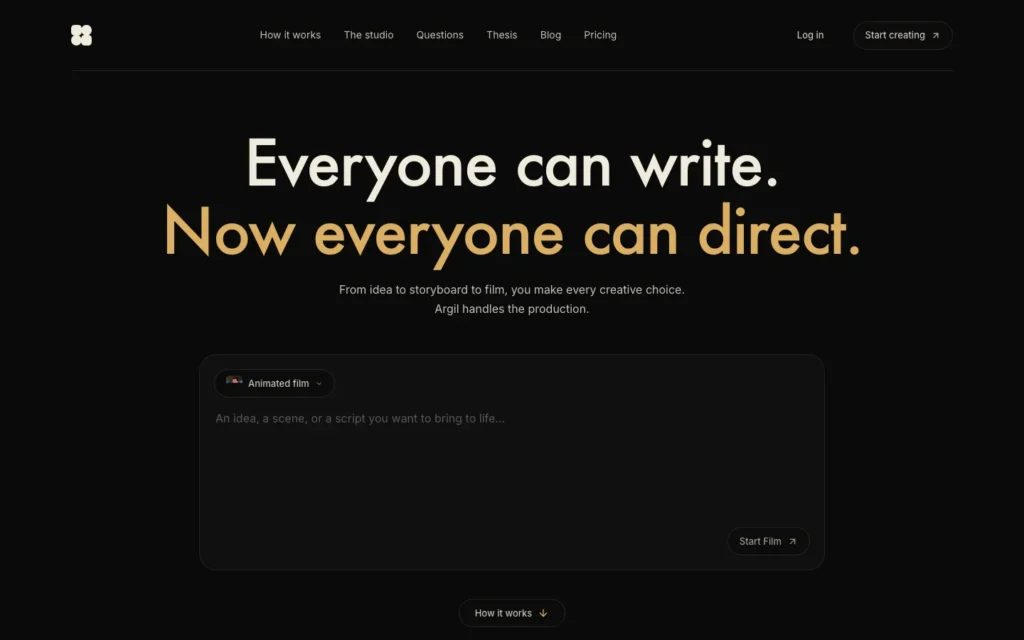 Argil homepage screenshot