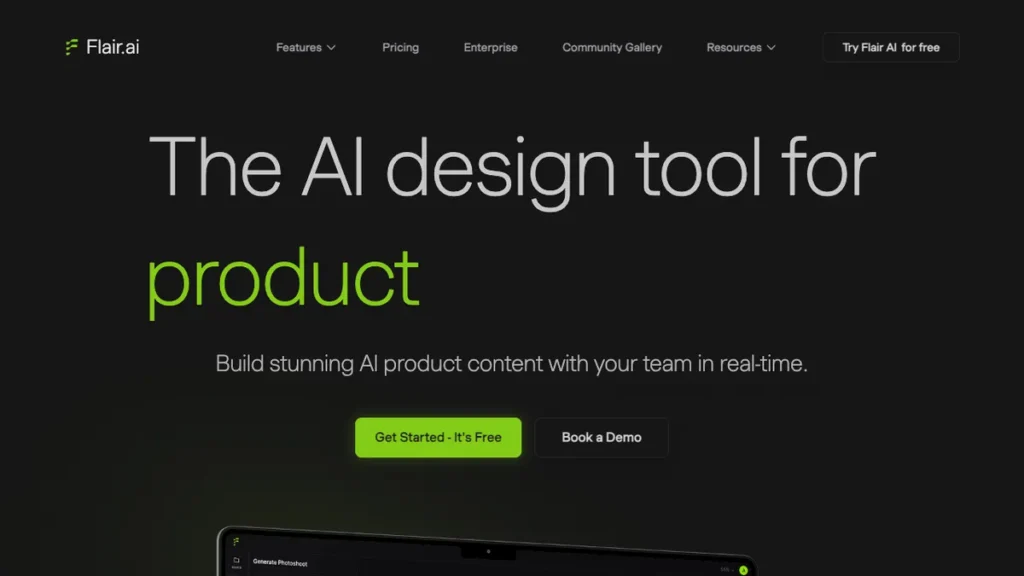 Flair.ai homepage screenshot