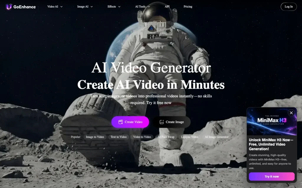 GoEnhance homepage screenshot