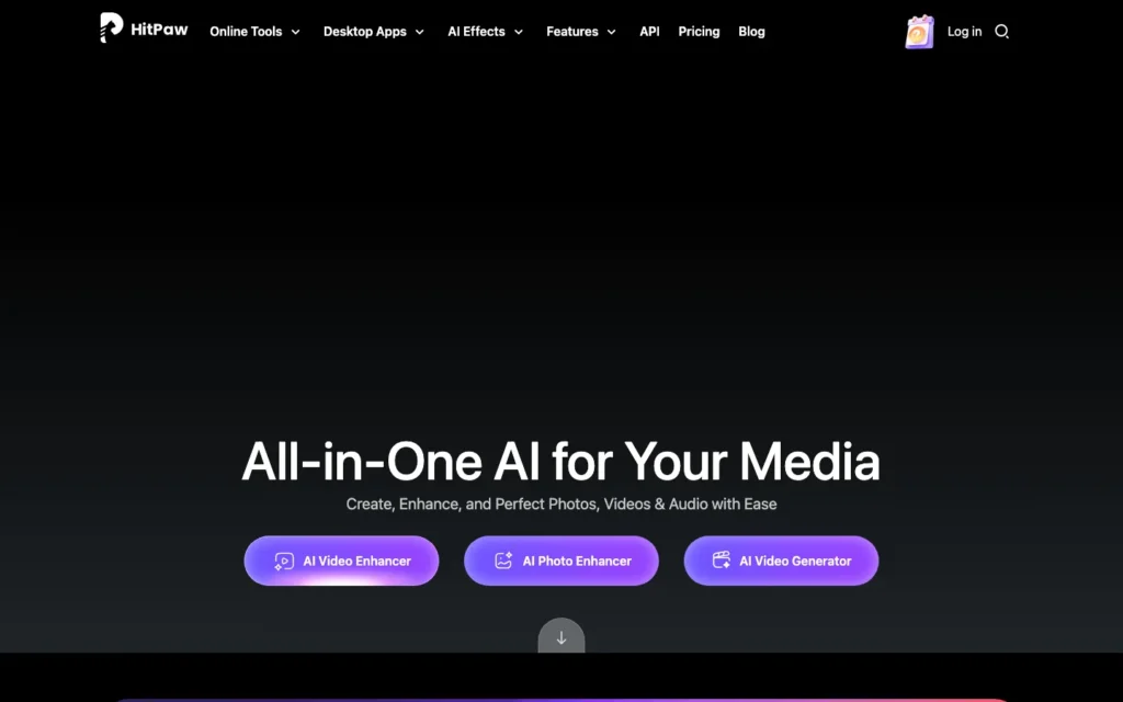 HitPaw homepage screenshot