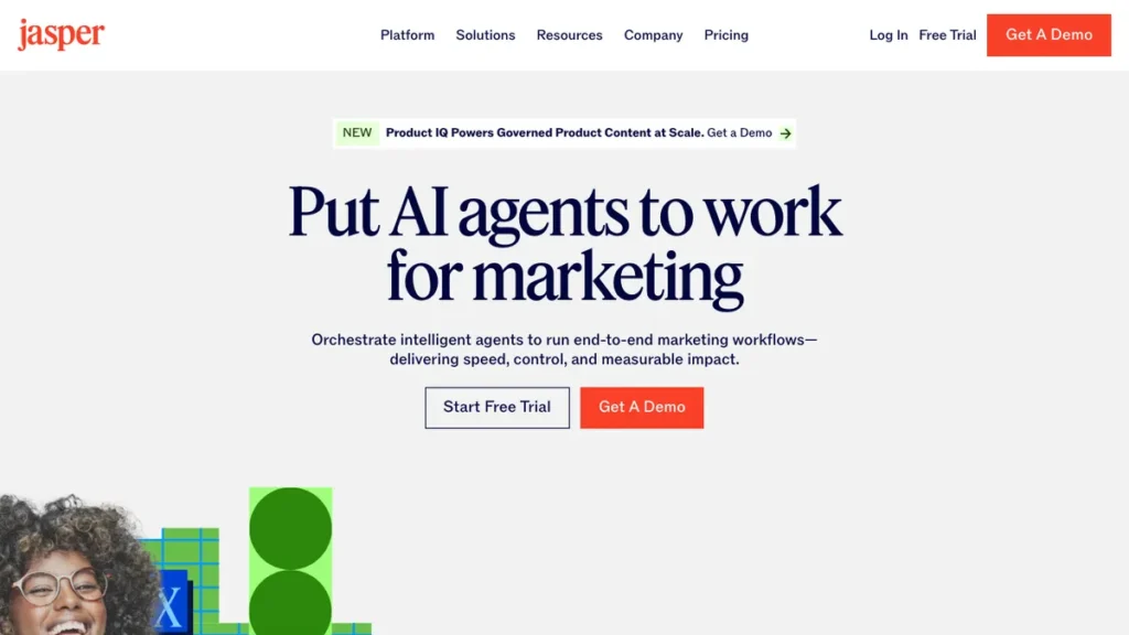 Jasper homepage screenshot