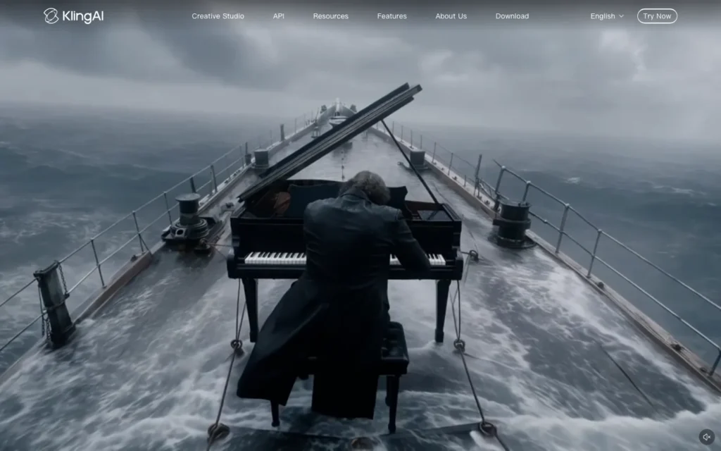 Kling homepage screenshot