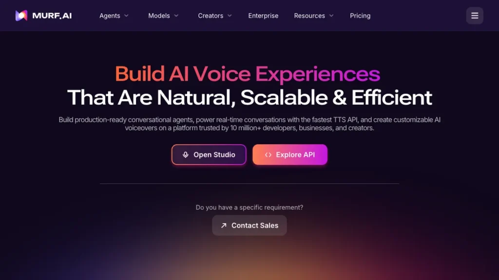 Murf homepage screenshot