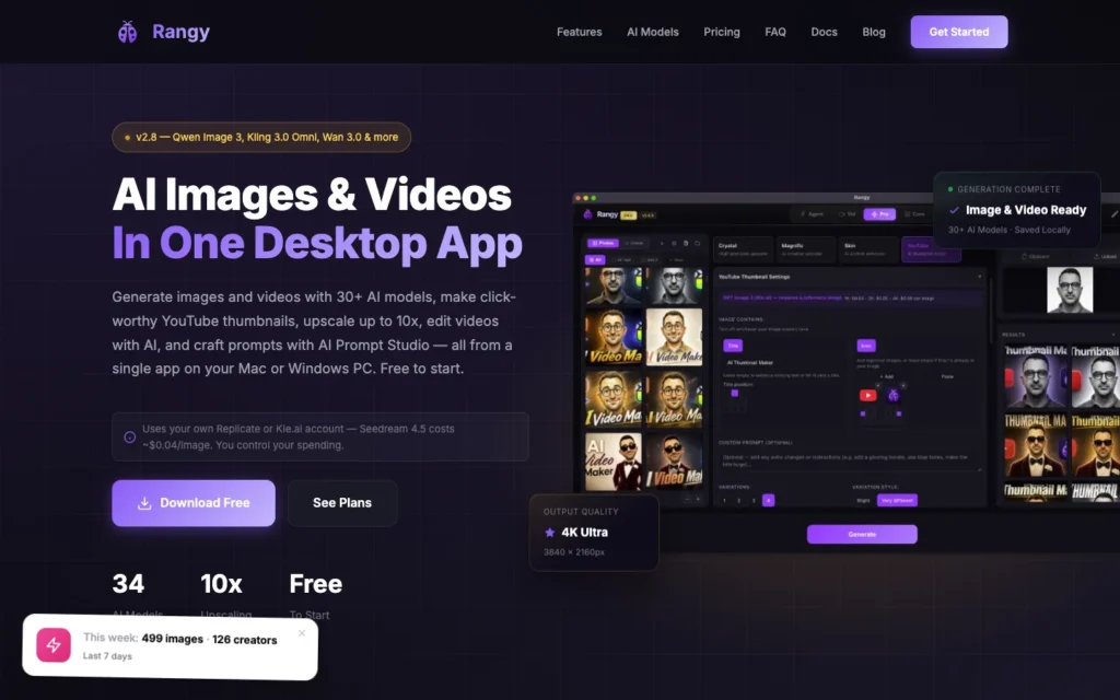 Rangy homepage screenshot