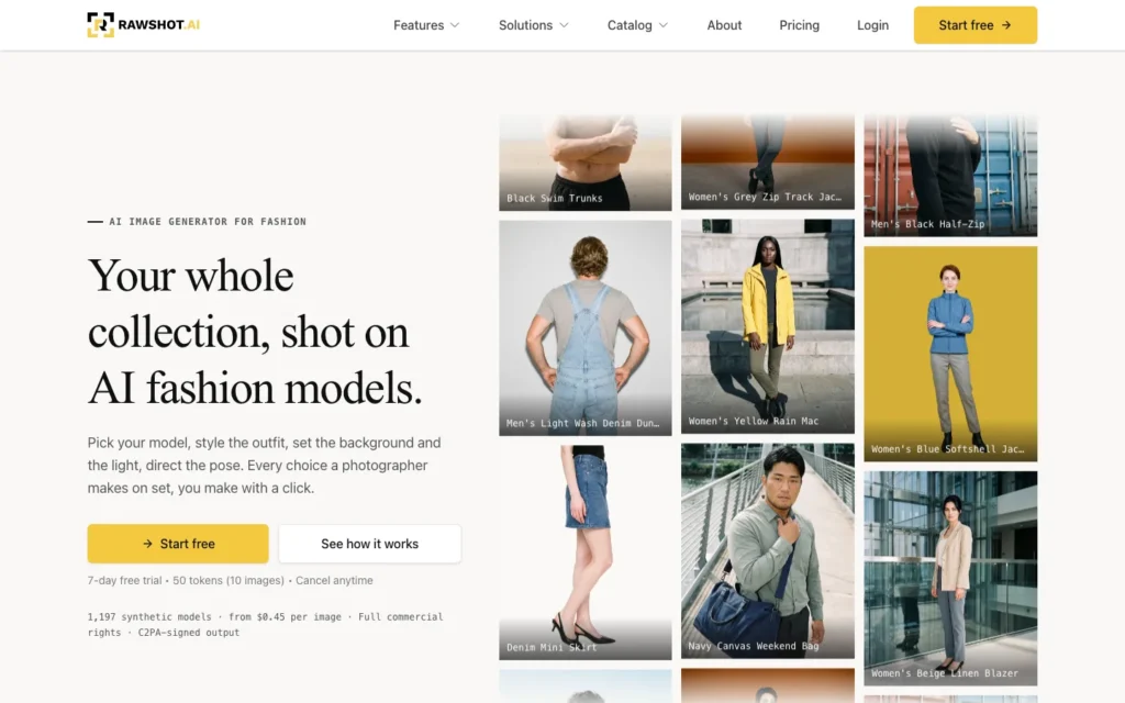 RAWSHOT AI homepage screenshot