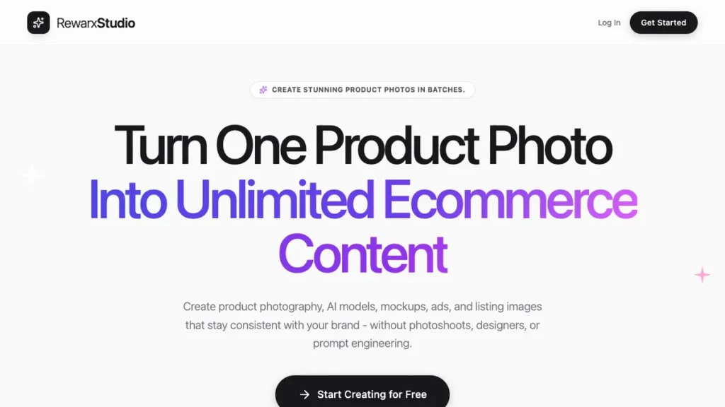 Rewarx homepage screenshot